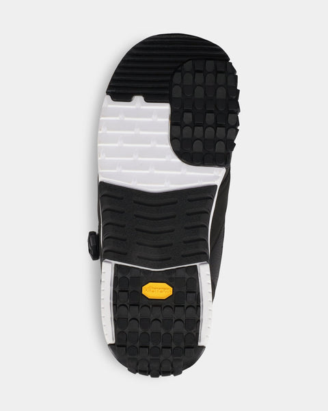 Bottom sole view of DC Judge snowboard boot showing Vibram outsole tread pattern
