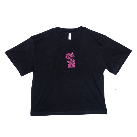 Girls of Darkside Deb Font Embroidered Oversized Short Sleeve Tee