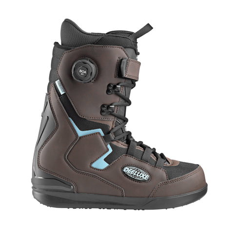 Deeluxe D.N.A Pro snowboard boots in brown and black with BOA H5 dial