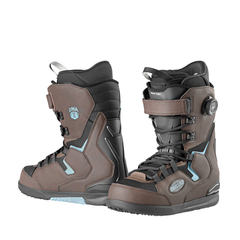 Deeluxe D.N.A Pro snowboard boots in brown and black with BOA dial