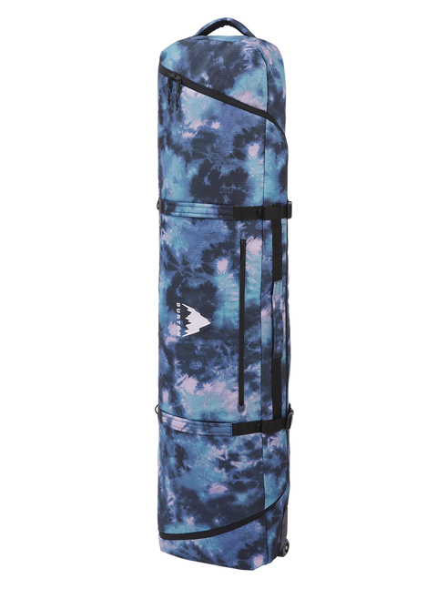 Burton Wheelie Gig snowboard bag in blue and purple tie-dye with wheels