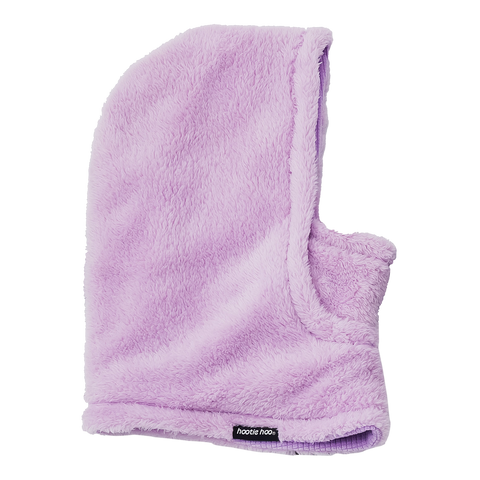 Hootie Hoo youth fleece hood in soft plush fabric shown from side angle