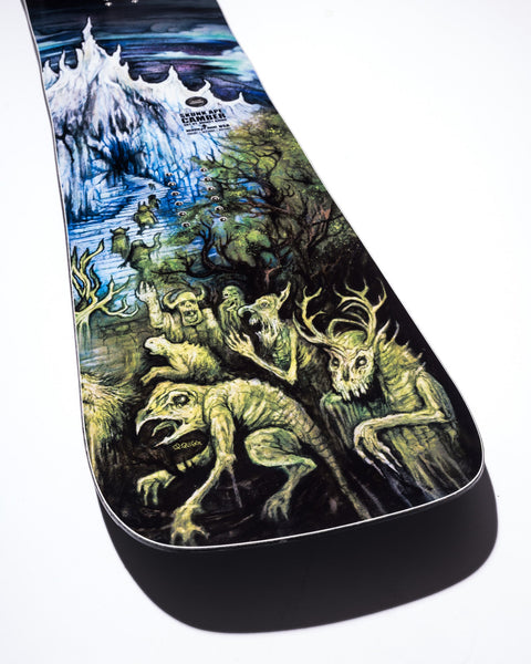 Lib Tech Skunk Ape Camber snowboard featuring dark fantasy creature artwork on deck