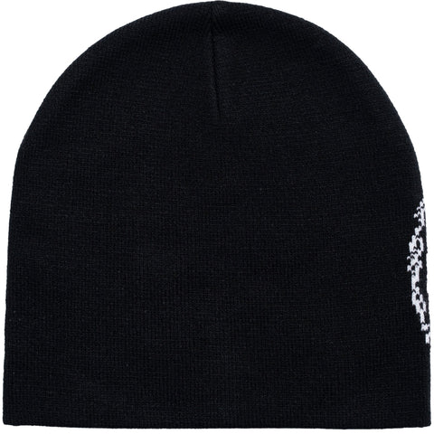 Method Mag X Nomadik knit beanie with white logo detail on side, back view
