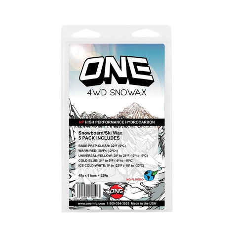 One Ball 4WD 5 Pack Snowboard Wax 225g