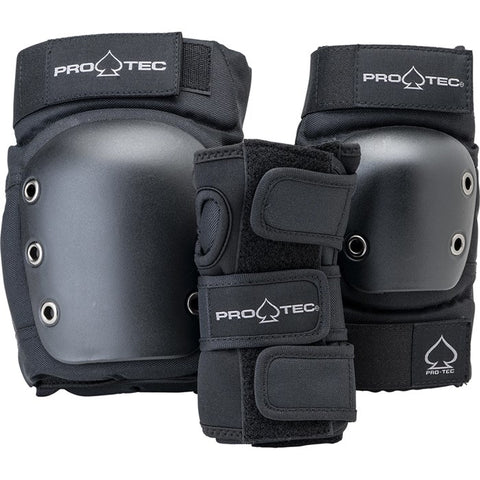 Pro-Tec Open Back Jr. 3 Pack Skateboard Pads