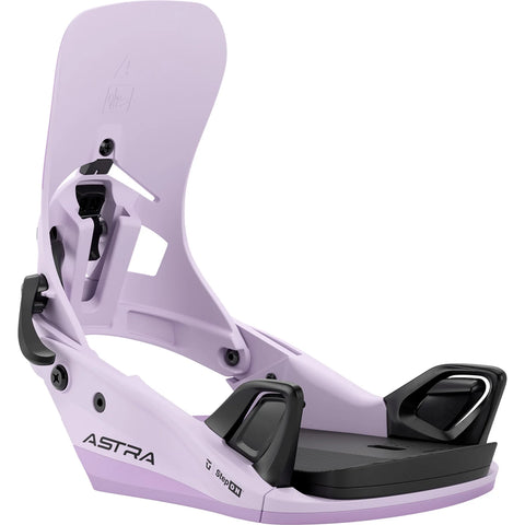 Union Astra Step On snowboard bindings in lavender purple with black accents