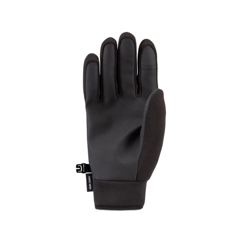 Howl Supply black slim-fit snowboard liner glove with ribbed side panels