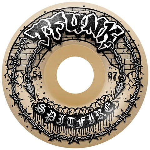 Spitfire F4 97D T-Funk Raw Radial Full Skateboard Wheels