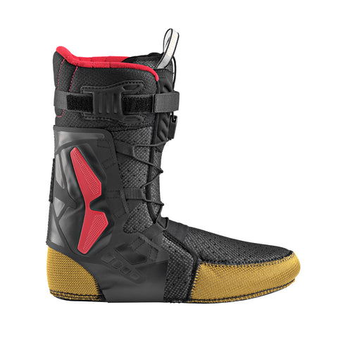 Deeluxe ID Y-20 snowboard boot in black, red, and gold colorway