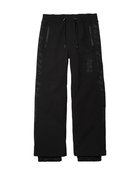 ThirtyTwo men's wide-leg snow pants with tonal logo tape side panels and zip pockets