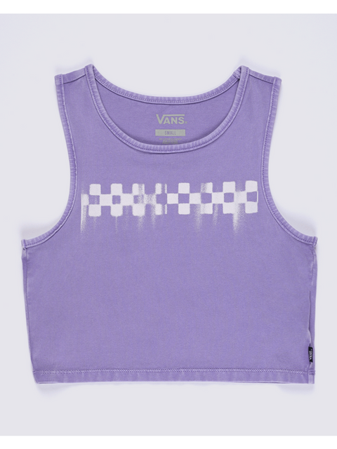 Vans Check Wash Fitted Crop Tank