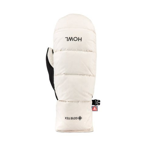 Howl Down Gore-Tex mitten in cream white with quilted puffer design